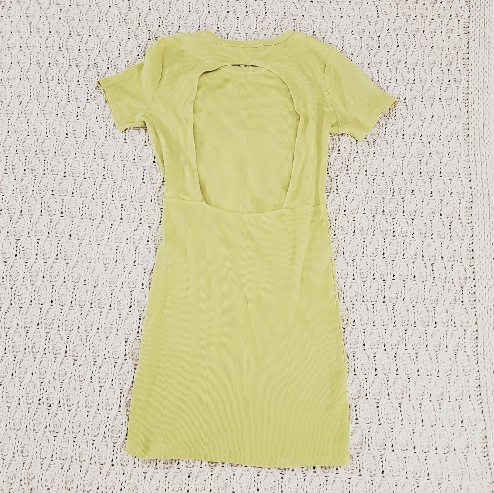 New Garage Pastel Green T-Shirt Dress Open Back